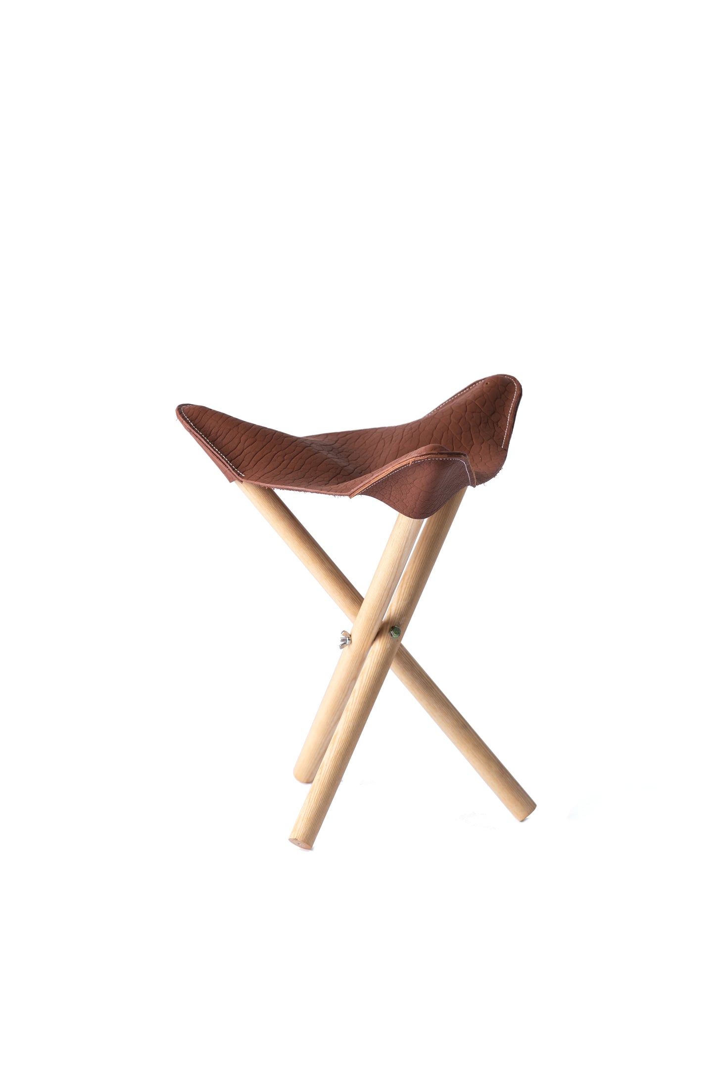 Leather Tripod Camp Stool
