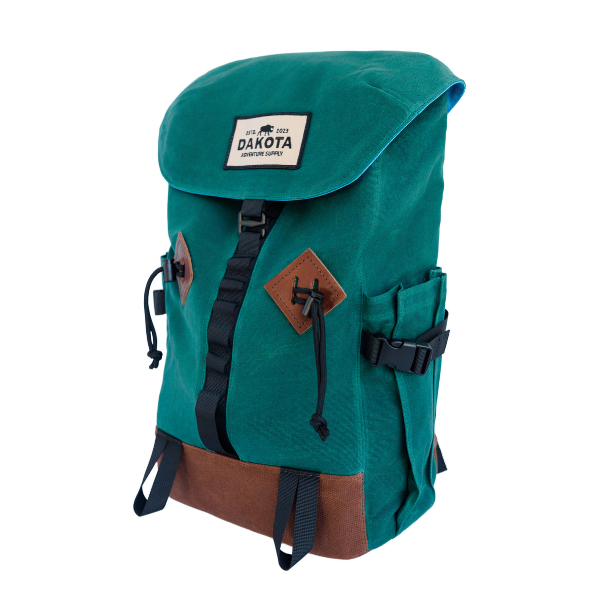 Juniper Green Waxed Canvas Everyday Carry Backpack, product detail