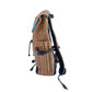 Waxed Tan Everyday Carry Backpack, interior view